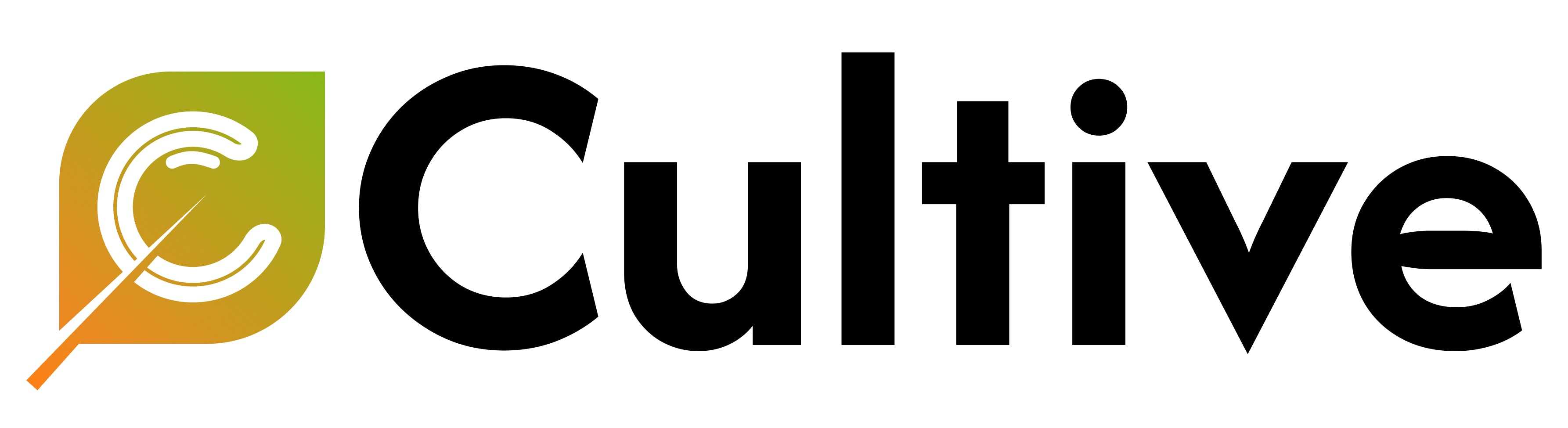 Logo Cultive version noir et icône. 